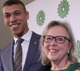 Former Green Co-Leader Jonathan Pedneault and Leader Elizabeth May