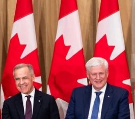 Prime Ministers Mark Carney and Stephen Harper