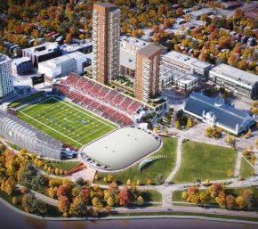 Artists rendition of Lansdowne Park 2.0 in Ottawa, Canada