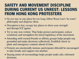 Safety tips for US  protestors, from Hong Kong 