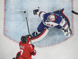 A goaltender stands on his head The story if the game