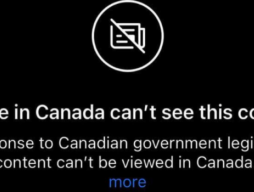 Image says: People in Canada can't see this content