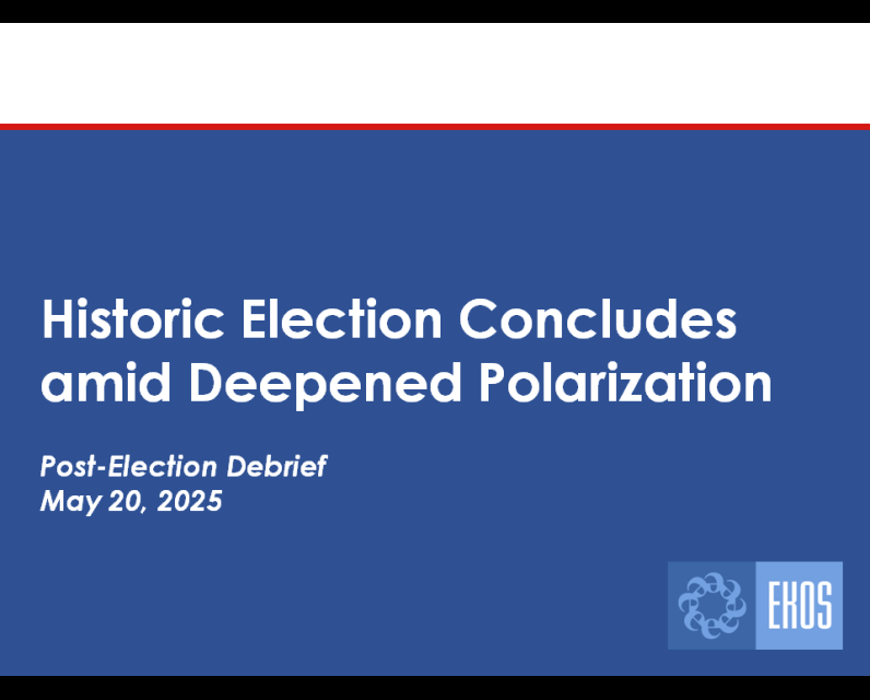 EKOS Politics: Historic Election Concludes amid Deepened Polarization report title image 