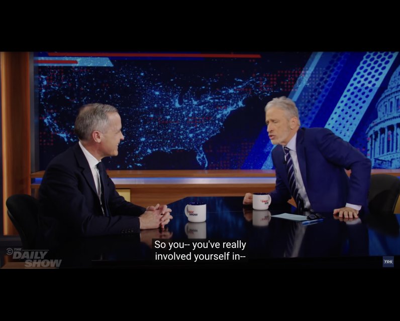 Mark Carney on the Daily Show with Jon Stewart; Jan. 13, 2025