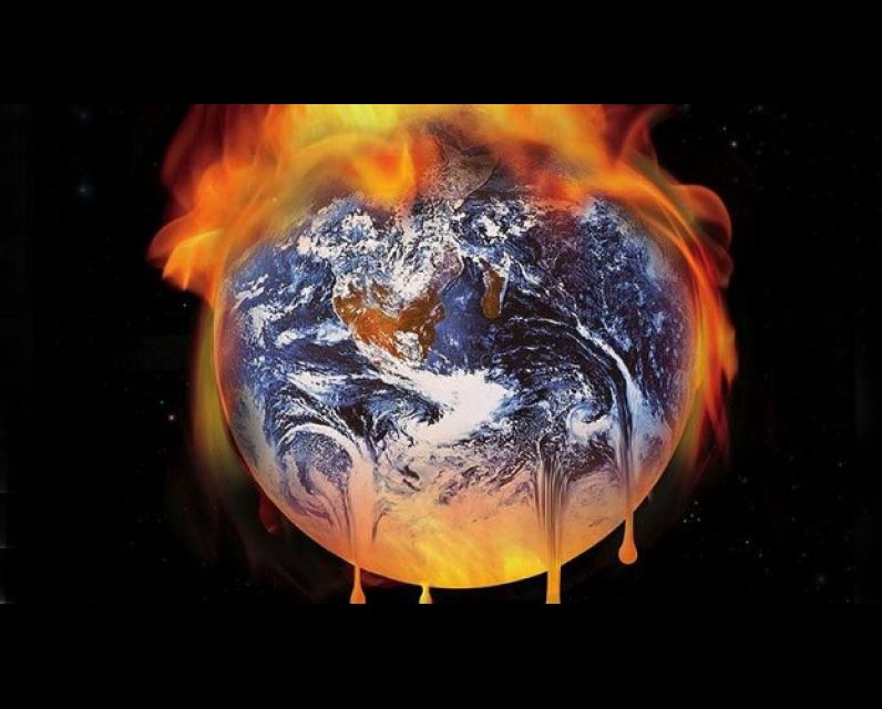 A picture of planet earth on fire; c/o canyoustandthetruth.eu