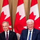 Prime Ministers Mark Carney and Stephen Harper