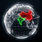 Global Map with China and India highlighted