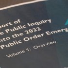Picture of the 1st volume of the Emergencies Act Report