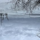 Ottawa river, covered in melting ice 