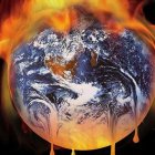 A picture of planet earth on fire; c/o canyoustandthetruth.eu